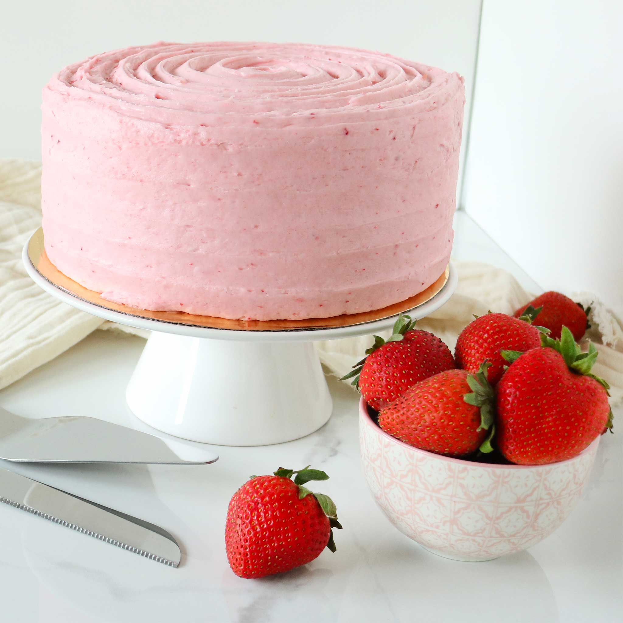 Strawberries & Cream Layer Cake - Image 6