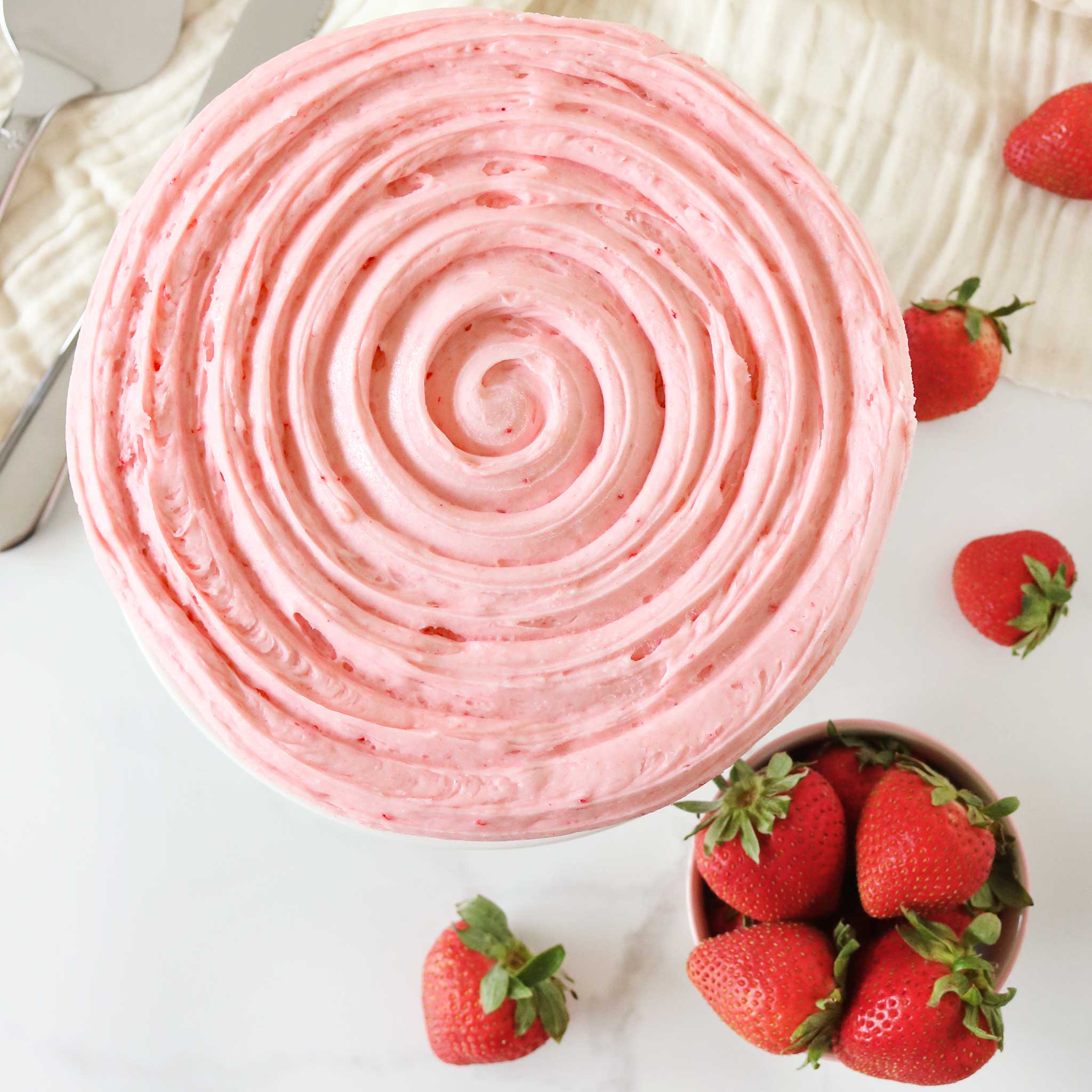 Strawberries & Cream Layer Cake - Image 7